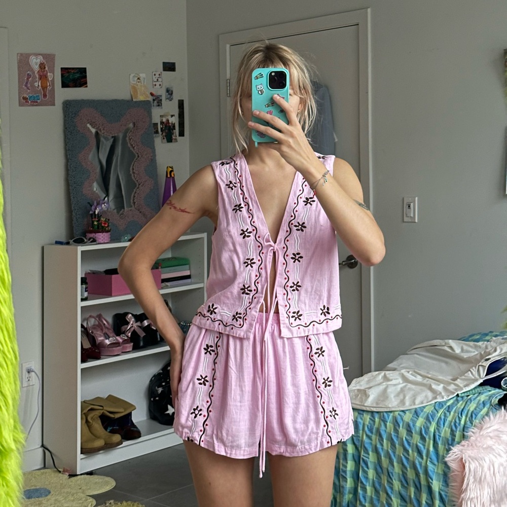 Summer pink set short west princess Polly